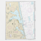 Pensacola Bay en nadert nautische kaart 11382 Fleece Deken (Voorkant)
