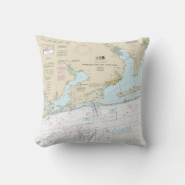 Pensacola Bay en nadert nautische kaart 11382 Kussen