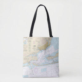 Pensacola Bay nautische kaart 11383 Tote Bag