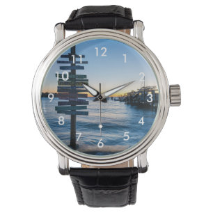 Pensacola Bay Sign Sunset beroemd gemaakt door Doc Horloge