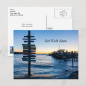 Pensacola Bay Sign Sunset Dock Beterschap Ansichtk Briefkaart (Voorkant / Achterkant)