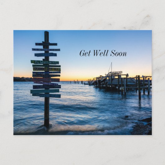 Pensacola Bay Sign Sunset Dock Beterschap Ansichtk Briefkaart (Voorkant)