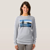 Pensacola Bay Sign Sunset Dock Tshirt met lange mo (Voorkant volledig)