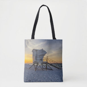 Pensacola Beach Badmeester Station Sunrise Canvas Tote Bag