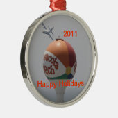 Pensacola Beach Ball Metalen Ornament (Rechts)