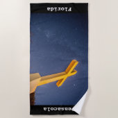 Pensacola Beach Cross met Melkweg Strandlaken (Voorkant)