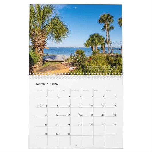 Pensacola Beach en Gulf Breeze Florida Kalender (Mar 2026)