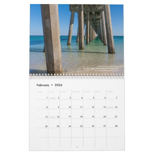 Pensacola Beach en Gulf Breeze Florida Kalender (Feb 2026)