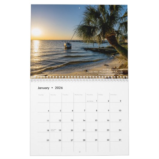 Pensacola Beach en Gulf Breeze Florida Kalender (Jan 2026)