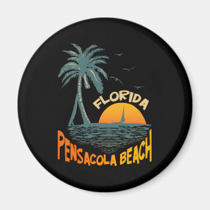 Pensacola Beach FL Vintage 70s Retro Magneet