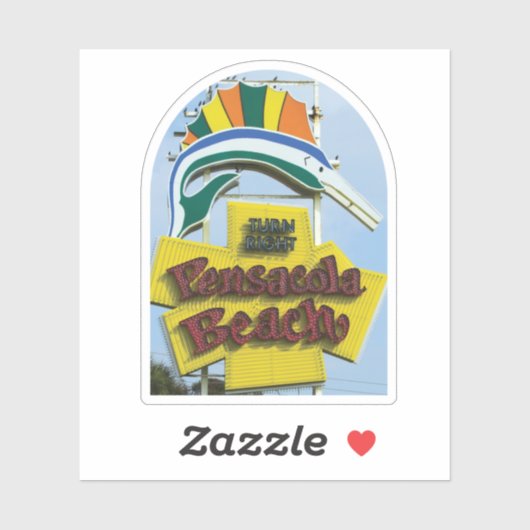 Pensacola Beach Florida Iconisch  teken Sticker (Vel)