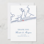 Pensacola Beach Florida Kaart en trouwfoto (Voorkant)