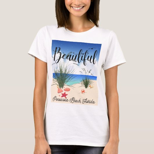 Pensacola Beach Florida (Mooi) T-shirt (Voorkant)