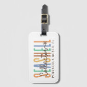 Pensacola Beach Florida (Seashell Collector) Bagagelabel (Voorkant (verticaal))