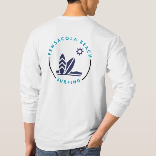 Pensacola Beach Florida Surfen T-shirt (Achterkant)