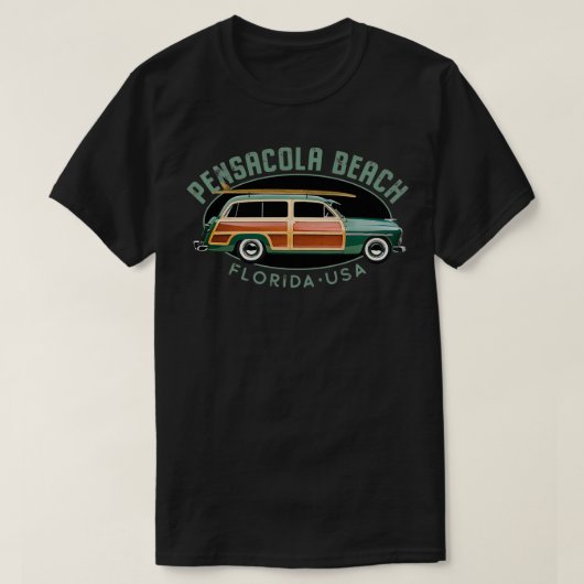 Pensacola Beach Florida surfen T-shirt (Design voorkant)