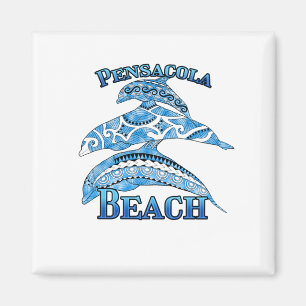 Pensacola Beach Florida Vacation Tribal Dolphins Magneet