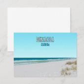 Pensacola Beach Panhandle Florida Flat Kaart (Voorkant / Achterkant)