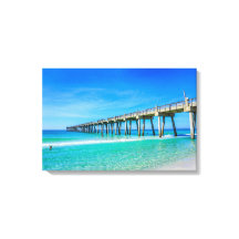 Pensacola Beach Pier-Kleurfotografie door Tony