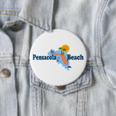 Pensacola Beach. Ronde Button 4,0 Cm (In situ)