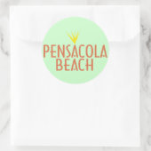 Pensacola Beach Ronde Sticker (Tas)