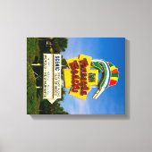 Pensacola Beach Sign - 14 "x 11" Ingewikkeld Canva Canvas Afdruk (Voorkant)