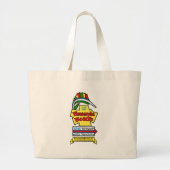 Pensacola Beach Sign Canvas Bag Grote Tote Bag (Voorkant)