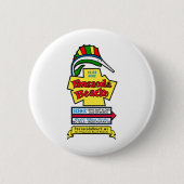 Pensacola Beach Sign Pin-on Button (Voorkant)