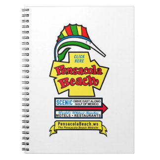 Pensacola Beach Sign Spiral notebook Notitieboek