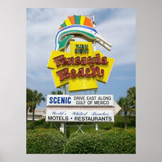Pensacola Beach-teken Poster (Voorkant)