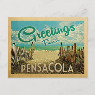 Pensacola Beach Vintage Travel Briefkaart