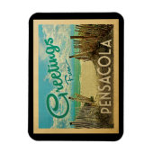 Pensacola Beach Vintage Travel Magneet (Verticaal)