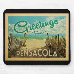 Pensacola Beach Vintage Travel Muismat