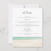 PENSACOLA BEACH Waterverf Florida Details Kaart (Voorkant)