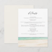 PENSACOLA BEACH Waterverf Florida Details Kaart (Voorkant / Achterkant)