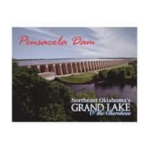 Pensacola Dam...Grand Lake OK  ansichtkaart v2