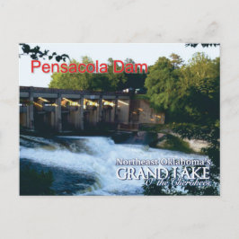 Pensacola Dam...Grand Lake OK-postkaart Briefkaart
