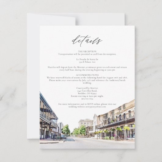 PENSACOLA Downtown Waterverf Florida Details Kaart (Voorkant)