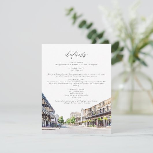 PENSACOLA Downtown Waterverf Florida Details Kaart (Staand voorkant)