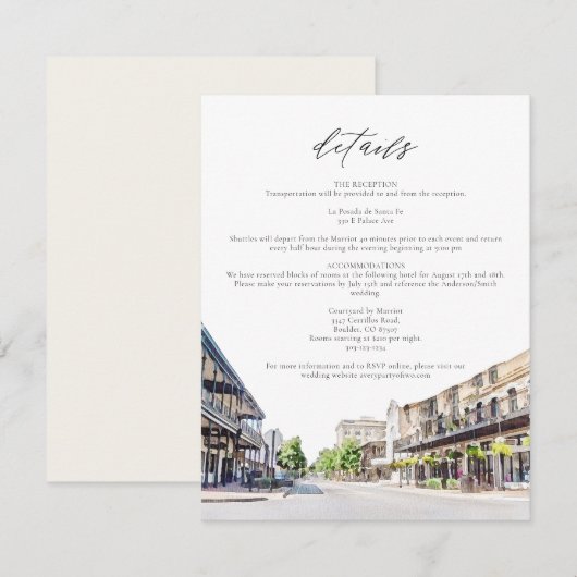 PENSACOLA Downtown Waterverf Florida Details Kaart (Voorkant / Achterkant)