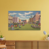 Pensacola, FL - Zuid-Uitzicht Palafox Canvas Afdruk (Insitu (Woonkamer))