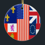 Pensacola Flag Keramisch Ornament<br><div class="desc">Pensacola Flag Round Ornament</div>