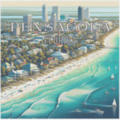Pensacola Florida 3 inch Vinyl Sticker (Voorkant)