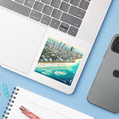 Pensacola Florida 3 inch Vinyl Sticker (Laptop met iPhone)