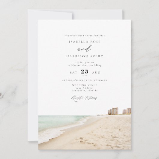 PENSACOLA FLORIDA Beach Destination Wedination Kaart (Voorkant)