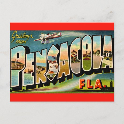 Pensacola Florida  Briefkaart (Voorkant)