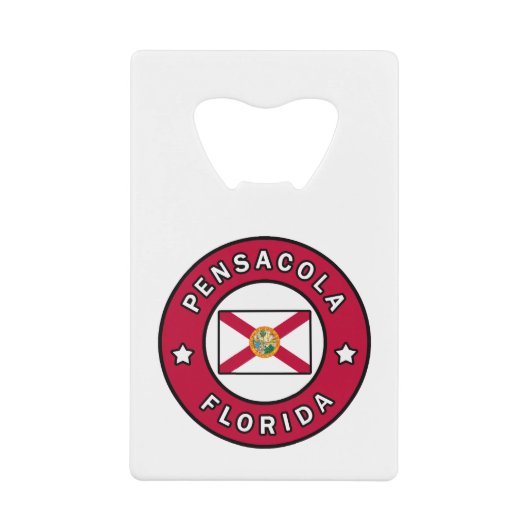 Pensacola Florida Creditkaart Flessenopener (Voorkant)