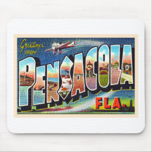 Pensacola Florida FL groot Briefkaart Muismat
