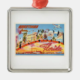 Pensacola Florida FL Old Vintage Travel Souvenir Metalen Ornament