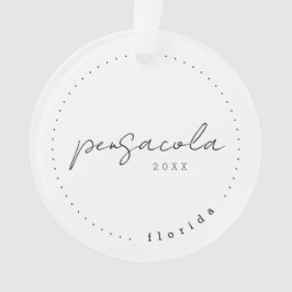 Pensacola Florida FL Travel United States Simple Ornament